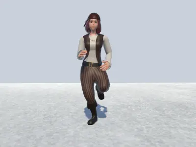 Pirate 2 Avatar Rigged Low-poly 3D model