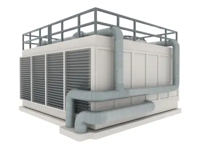 Rooftop Air Conditioner Low-poly 3D model purchase