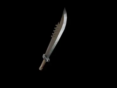 Dolunay sword Low-poly 3D model