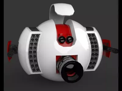Sci Fic Armor Robot Low-poly 3D model