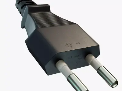 Electrical Plug Type C Low-poly 3D model