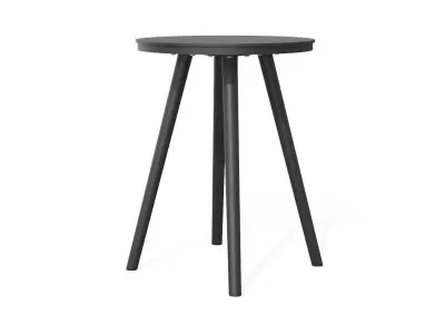 Halden Dark Charcoal Round Side Table Low-poly 3D model