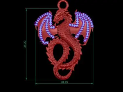 Dragon pandant 3D model