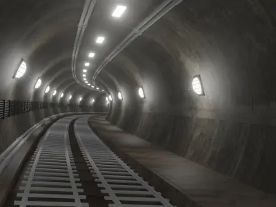 Subway Tunnel  Low-poly 3D model