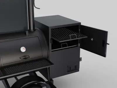 BBQ Smoker Trailer - Gorilla Trailers Low-poly 3D model