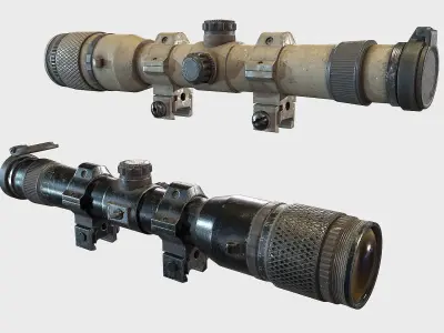 Optical Scope 9 Low-poly 3D model