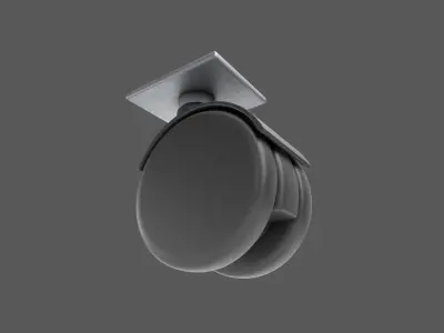 Plastic Caster Wheel  Low-poly 3D model