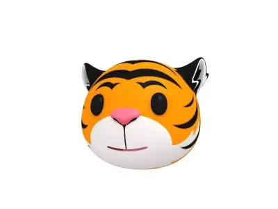 Tiger Head 3D model purchase