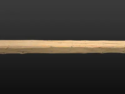 Wood Beam Low-poly 3D model
