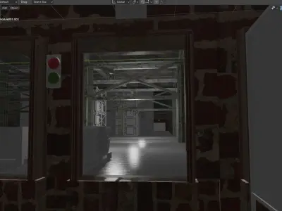 Warehouse interior and exterior 3d model 3D model 3D model