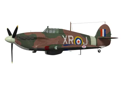 Hawker Hurricane MK1b 3D model