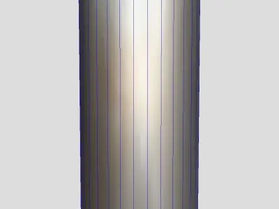 Battery D energized Low-poly 3D model