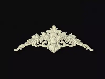 dekor shabby chic embellishment - ornate scroll 3D model