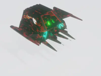 Low Poly Sci-Fi Drone Low-poly 3D model purchase