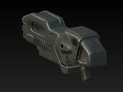 Heavy Space Gun Low-poly 3D model