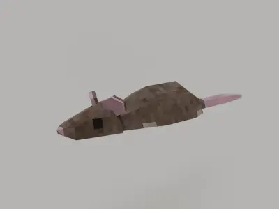 Low Poly Rat Low-poly 3D model
