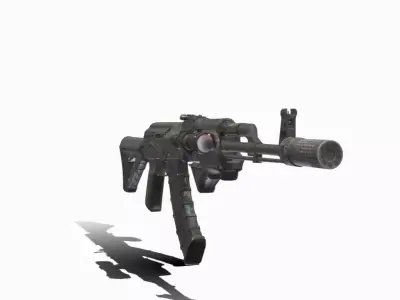 AKM MAGPUL MOE Low-poly 3D model