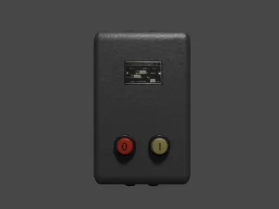 Industrial electric switch Free low-poly 3D model
