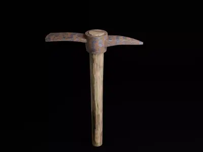 Low-Poly Axe 3D Model Free low-poly 3D model