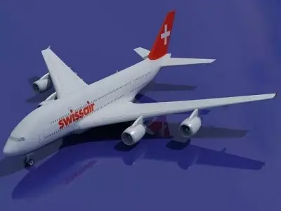 Swiss Air 3D Airbus A380 3D model