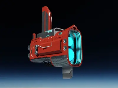scifi space jet 3D model