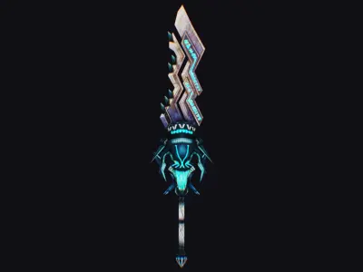 Sword Demonic Cutting Fantasy Melee Dagger Blade Saber Axe Demon Low-poly 3D model