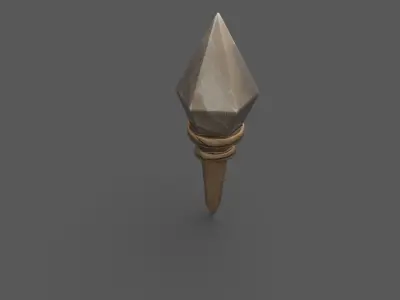Stylized Crystal Dagger - Free Game-Ready Asset Free low-poly 3D model