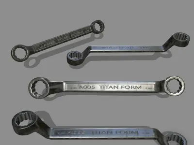 wrench Low-poly 3D model 35