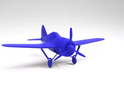 Brewster F2A Buffalo -  3D Print Ready simple 3D print model