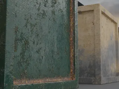 Crates - 4 different and distinct 4k PBR materials  Low-poly 3D model