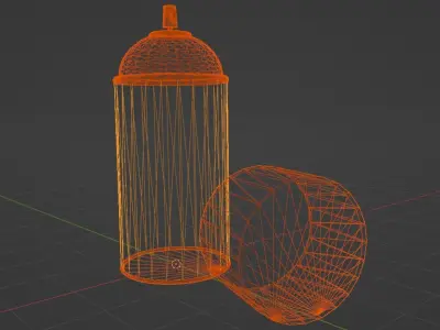 Custom Low Poly Aerosol Can Low-poly 3D model