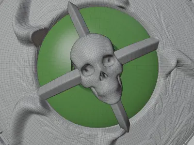 Medieval Shield Weapon1700 Low-poly 3D model