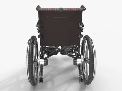 Hybrid power and manual wheelchair 3D model