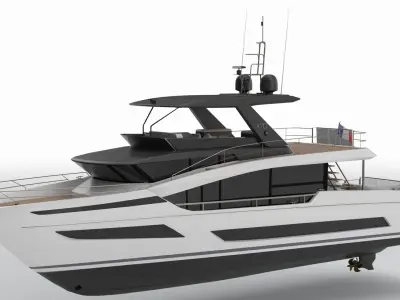 Prestige X70 Yacht Dynamic Simulation 3D model