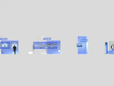 booth stand  exhibition   3D model