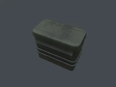 Ammunition box Low-poly 3D model 6