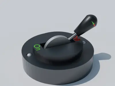 Power switch on-off Low-poly 3D model