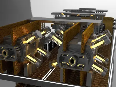 Spaceship machine Free low-poly 3D model