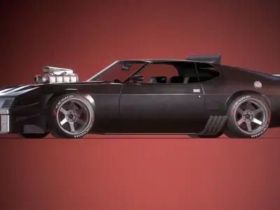 Mad Max Interceptor Low-poly 3D model