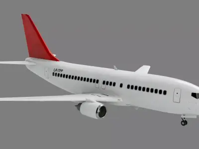 Lowpoly Commercial Airliner 737 Low-poly 3D model