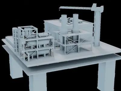 Oil Rig Platform 3D model purchase