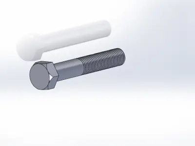 metric 16 bolts 3D model