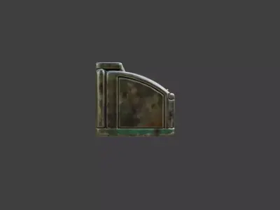 Rusty Metal Cooler Low-poly 3D model