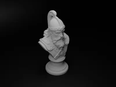 Scandinavian Axe Warrior Bust Chess 3D print model purchase