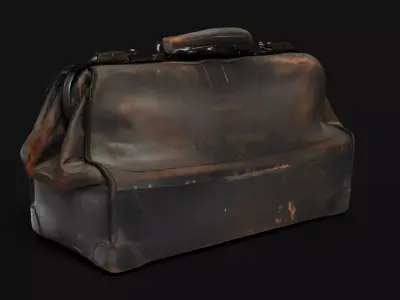 Vintage Leather Briefcase 3D model