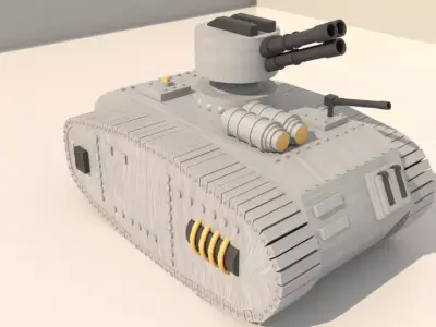 Sci-Fi Mecha Armored Military Vehicle Low-poly 3D model