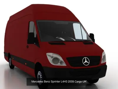 Mercedes Benz Sprinter L4H3 2009 Collection UK 3D Model Pack