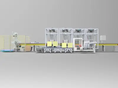 3D Design of Automatic Paper Box Filling and Opening Machine 3D model