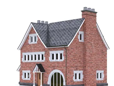 English Brick House 11 Low-poly 3D model