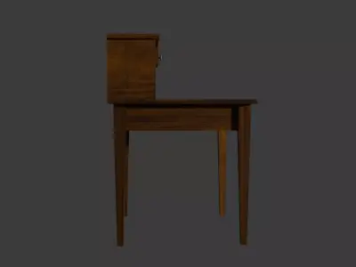 Antique Shaker Writing Desk Low-poly 3D model